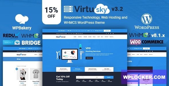 VirtuSky v3.2 - Responsive Web Hosting and WHMCS WordPress Theme