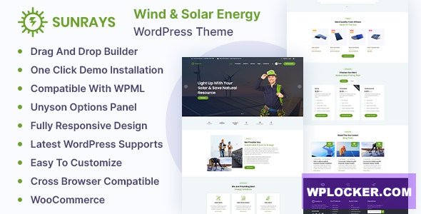 Sunrays v1.0.0 – Solar Power & Green Energy WordPress theme