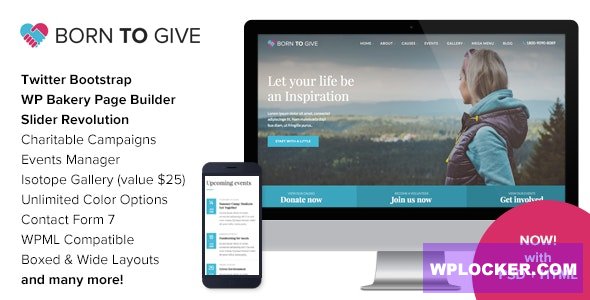 Born To Give v2.8.1 - Charity Crowdfunding Responsive WordPress Theme