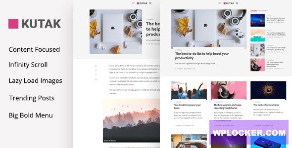 Kutak v2.2 - Minimal Blog WordPress Theme