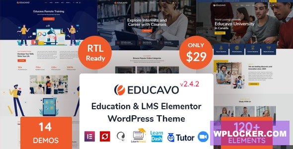 Educavo v2.8.6 - Online Courses & Education WordPress Theme