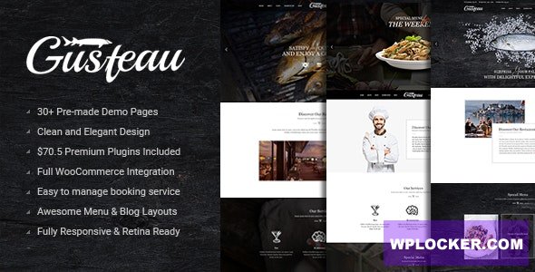 Gusteau v1.7.9 – Elegant Food - Coffee and Restaurant WordPress Theme