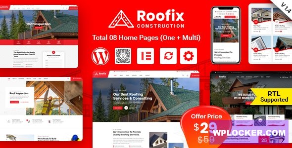 Roofix v1.4 - Roofing Services WordPress Theme