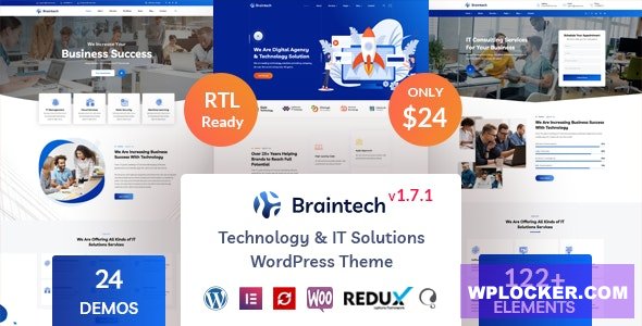 Braintech v2.5.4 - Technology & IT Solutions WordPress Theme