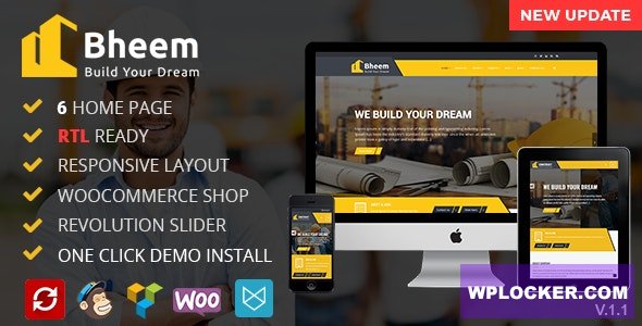 Bheem v1.6 - Construction Industry Agency WordPress Theme with RTL Read