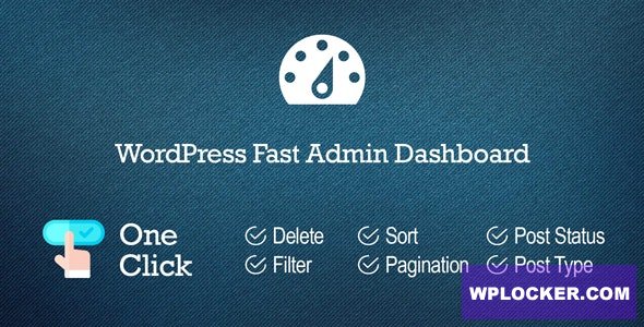 WordPress Fast Admin Dashboard v5.0