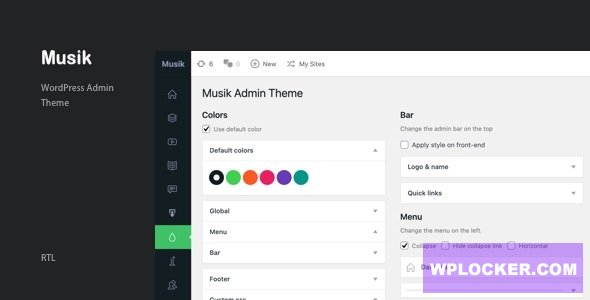 Musik v3.0 - Wordpress Admin Theme