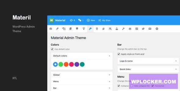 Materil v1.3.0 - Wordpress Material Design Admin Theme