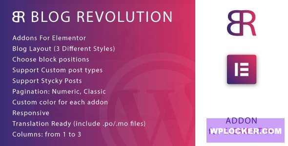 Blog Revolution for Elementor WordPress Plugin v1.0