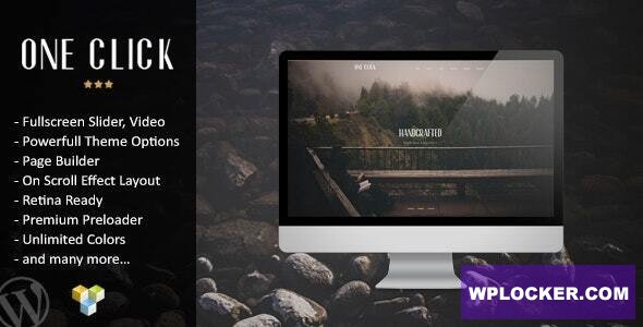 One Click v1.0 – Parallax One Page Wordpress Theme
