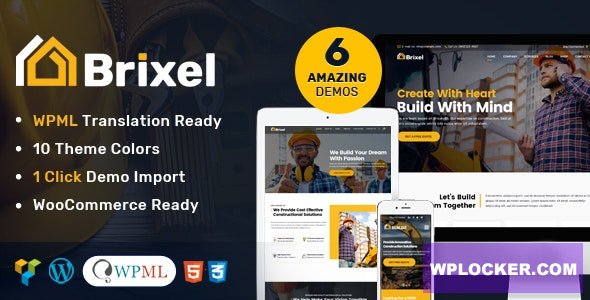 Brixel v2.1.0 - Building Construction WordPress Theme