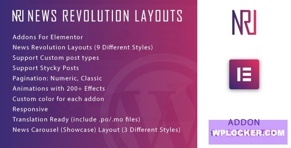 News Revolution Layouts for Elementor v1.0 - WordPress Plugin