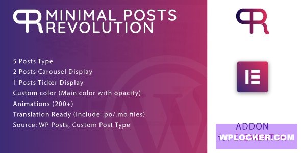 Minimal Posts Revolution For Elementor v1.0 - WordPress Plugin