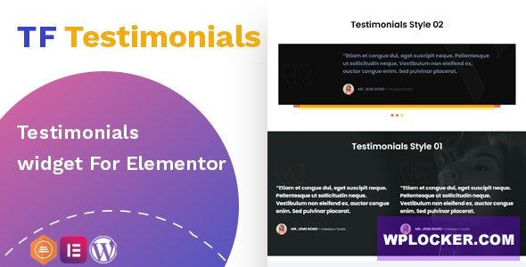 Testimonials widget For Elementor v1.0.0