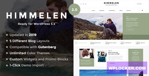 Himmelen v2.4 - Personal Minimal WordPress Blog Theme