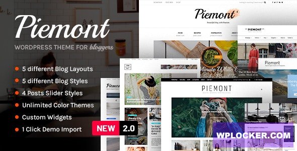 Piemont v2.2 - Premium Travel & Lifestyle Responsive WordPress Blog Theme