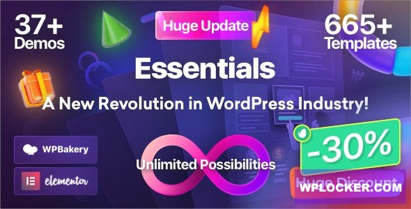 Essentials v2.1.9 - Multipurpose WordPress Theme