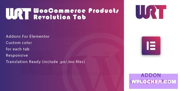 WooCommerce Products Revolution Tab for Elementor v1.0