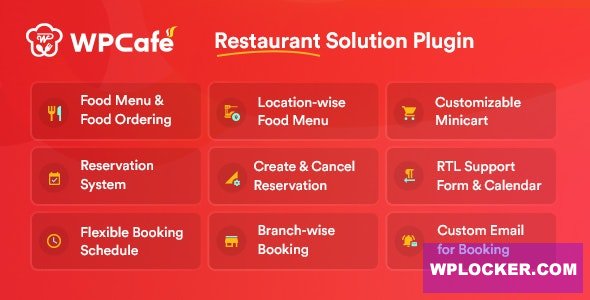 WP Cafe v1.4.4 - Restaurant Reservation, Food Menu & Food Ordering for WooCommerce