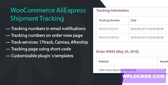 Shipping Tracking for WooCommerce orders v1.1.11