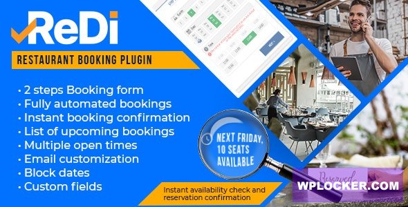 ReDi v21.0914 - Restaurant Booking plugin for WordPress