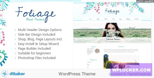 Foliage Watercolor v1.0.11 - Creative WordPress Theme