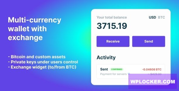 Bitcoin, Ethereum, ERC20 crypto wallets with exchange v1.1.1446