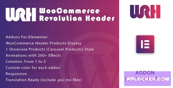 WooCommerce Revolution Header for Elementor WordPress Plugin v1.0