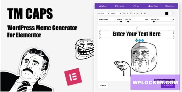 TM CAPS v1.2 - WordPress Meme Generator For Elementor