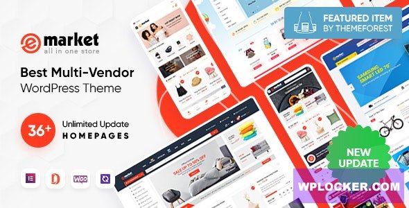 eMarket v5.4.1 - All-in-One Multi Vendor MarketPlace Elementor WordPress Theme