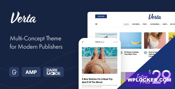 Verta v1.0.6 - Multi-Concept WordPress Theme for Modern Publishers
