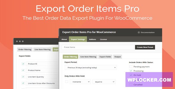 Export Order Items Pro for WooCommerce v2.1.20