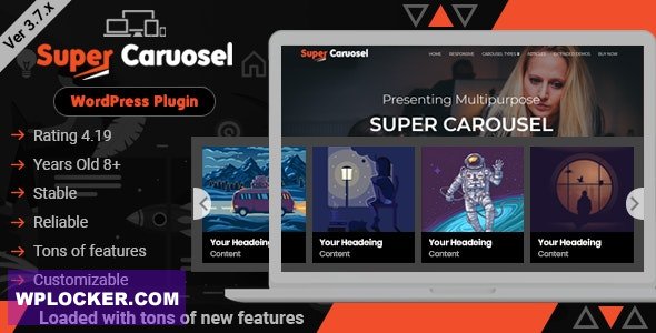 Super Carousel v3.8.1 - Responsive Wordpress Plugin