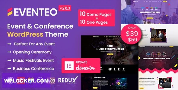 Eventeo v2.8.4 - Event & Conference WordPress Theme
