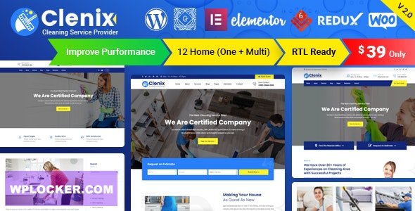 Clenix v2.0.1 - Cleaning Services WordPress Theme