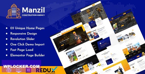 Manzil v1.7 - Construction and Building WordPress Theme