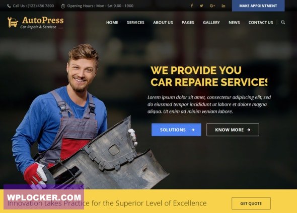 AutoPress v1.3 - Car Repair & Services WordPress Theme