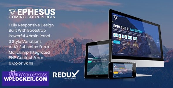 Ephesus v1.3 - Creative Coming Soon WordPress Plugin