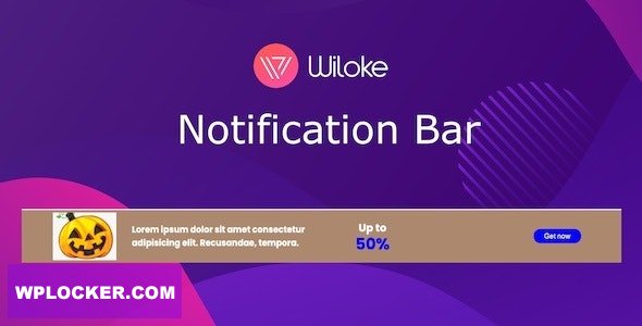 Wiloke Notification Bar v1.0.0