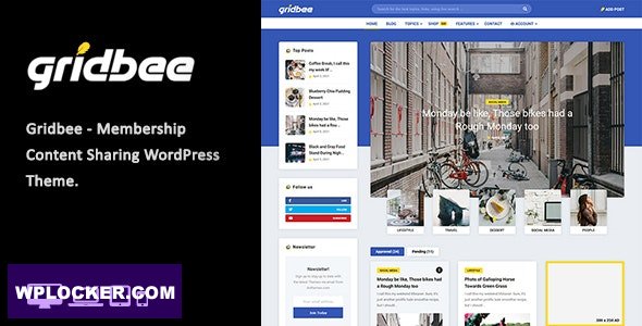 Gridbee v1.3 - Content Sharing WordPress Theme