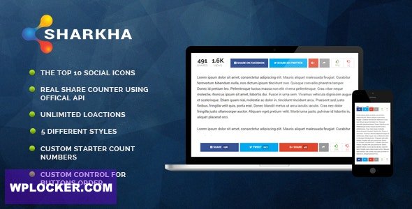 Sharkha v1.1.1 - Share Counter, Views Counts & Voting System