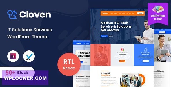Cloven v2.0 - IT Solutions Services Company WordPress Theme + RTL