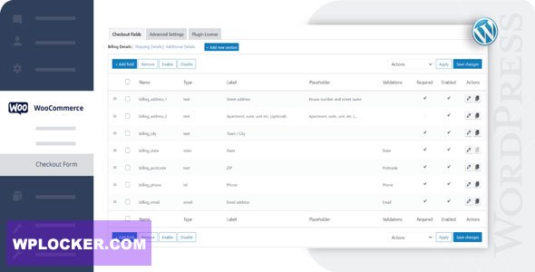 Checkout Field Editor for WooCommerce v3.2.0