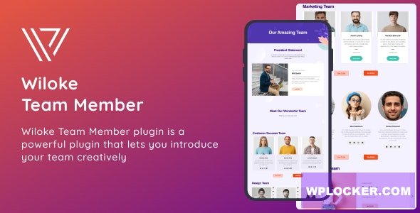 Wiloke Team Member v1.0 - Addon For Elementor