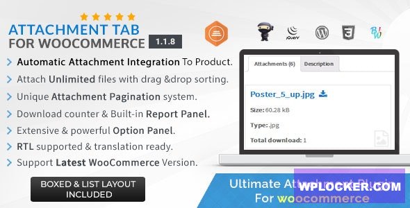 Attachment Tab For Woocommerce v1.1.8