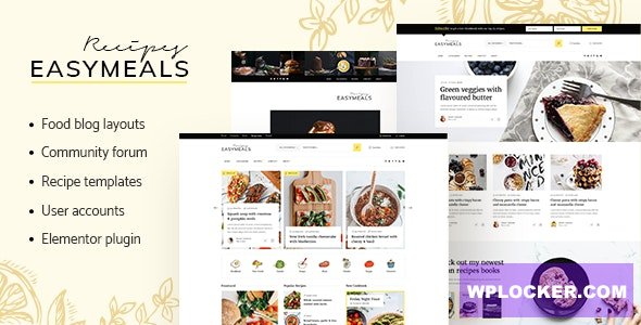 EasyMeals v1.4 - Food Blog WordPress Theme