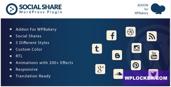 Social Share v1.0 - Addons for WPBakery Page Builder WordPress Plugin