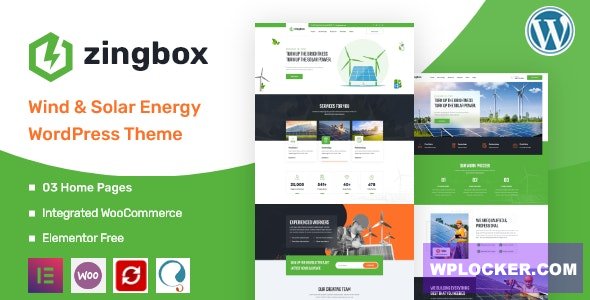 Zingbox v1.0.5 – Wind & Solar Energy WordPress Theme