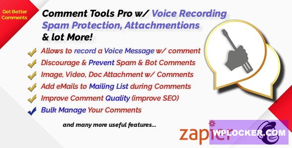 Comment Tools with Auto Moderation, Spam Protection, Attachment, Mailing List Opt-in v5.6.1