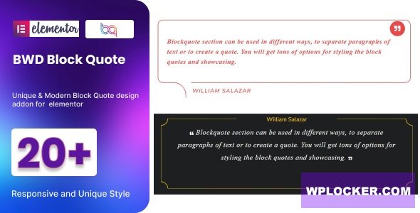 Block Quote addon for elementor v1.0